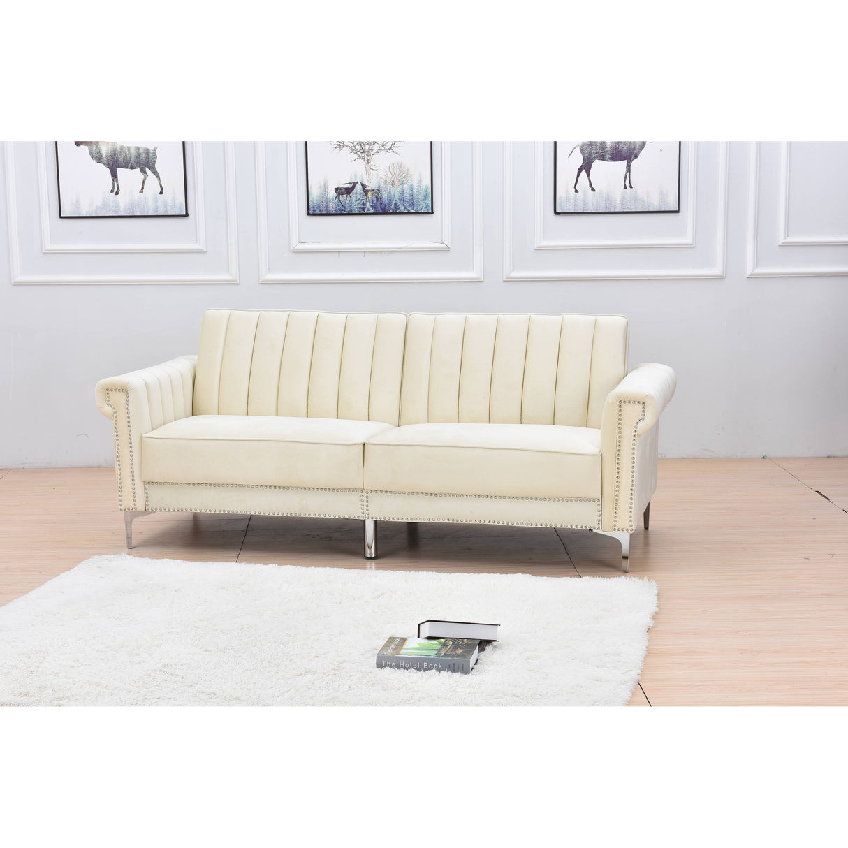 Legend Furniture Covertible Velvet Sofa Bed Sleeper
