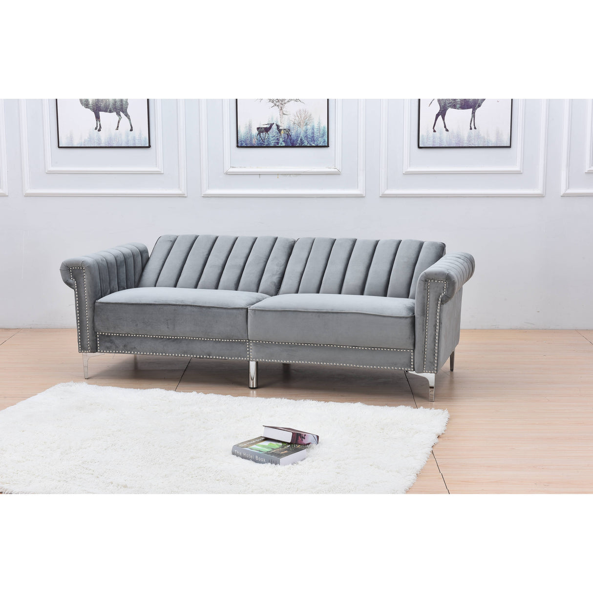 Legend Furniture Covertible Velvet Sofa Bed Sleeper