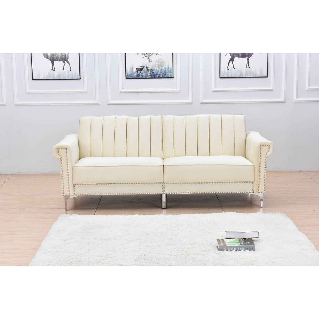 Legend Furniture Covertible Velvet Sofa Bed Sleeper