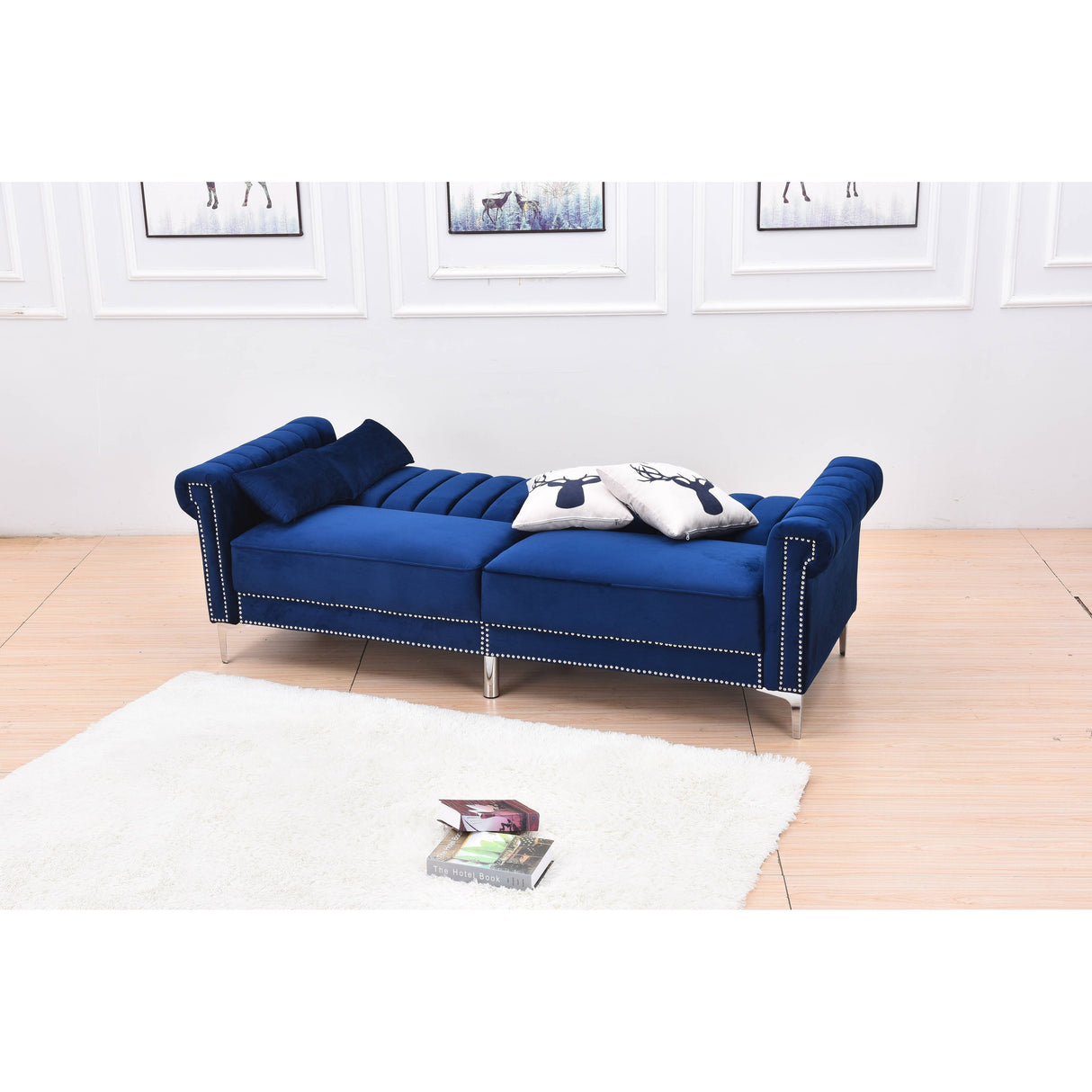 Legend Furniture Covertible Velvet Sofa Bed Sleeper
