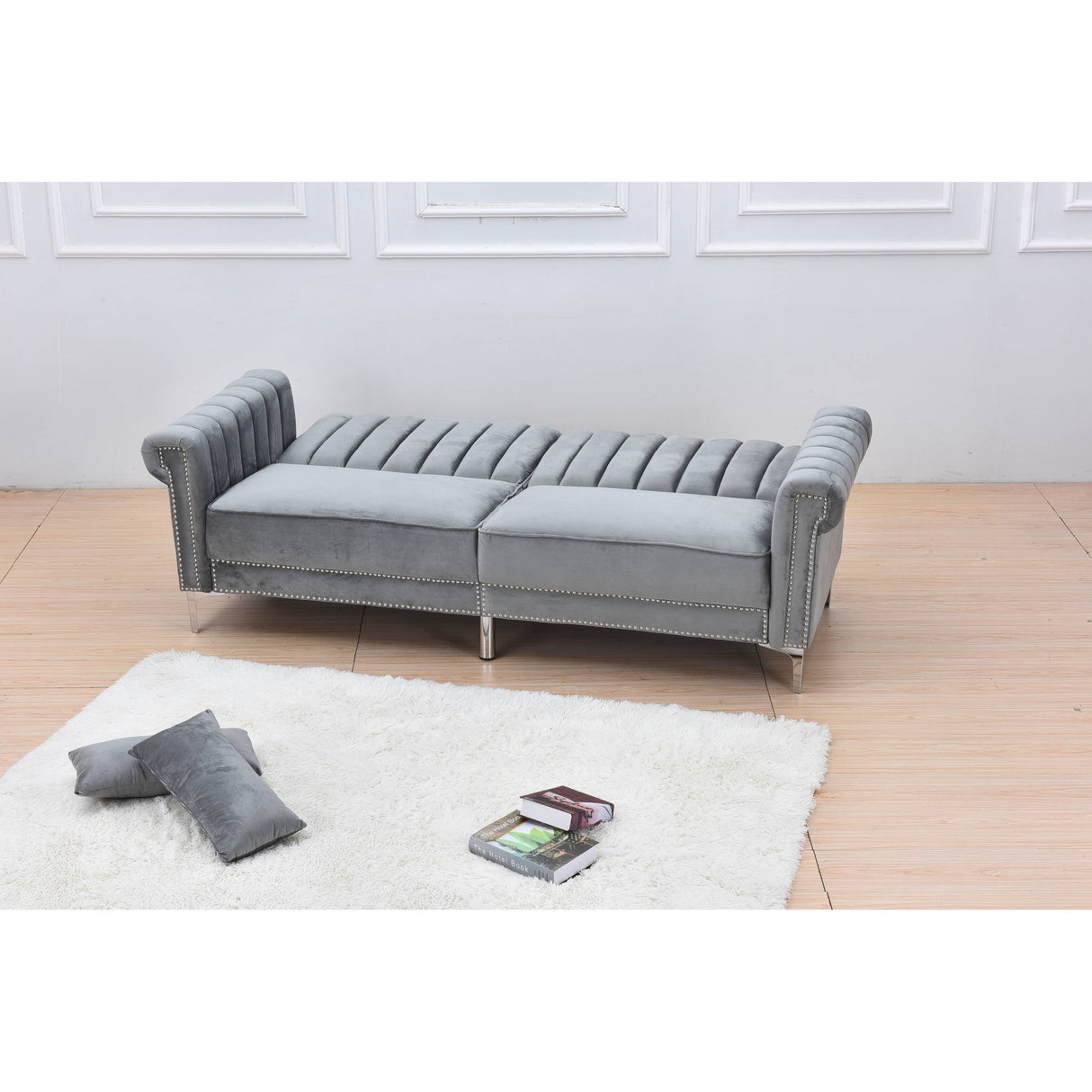 Legend Furniture Covertible Velvet Sofa Bed Sleeper