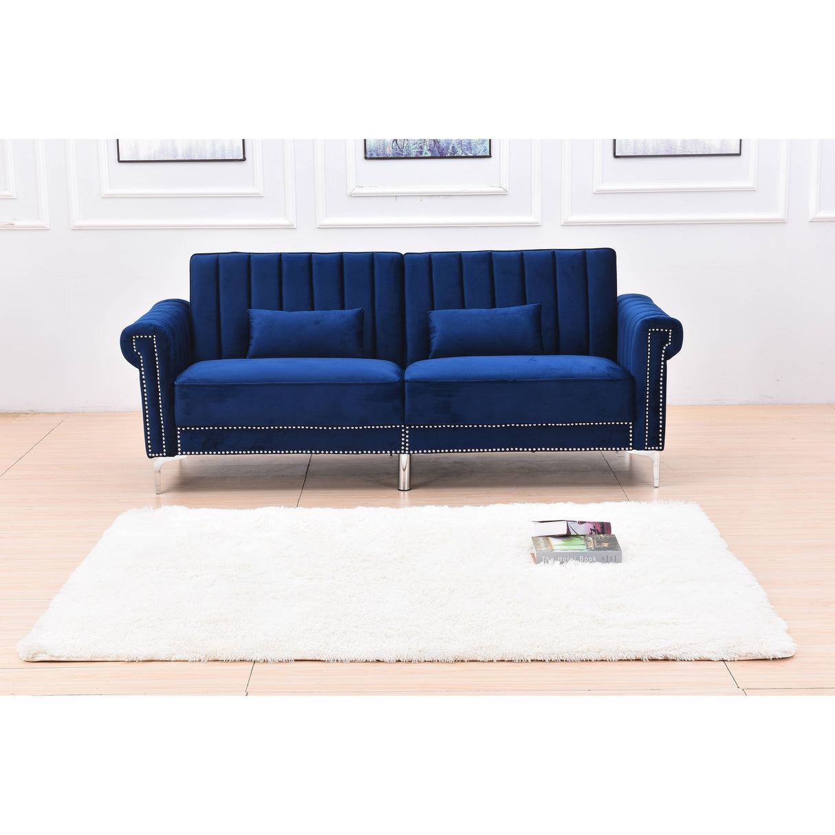 Legend Furniture Covertible Velvet Sofa Bed Sleeper