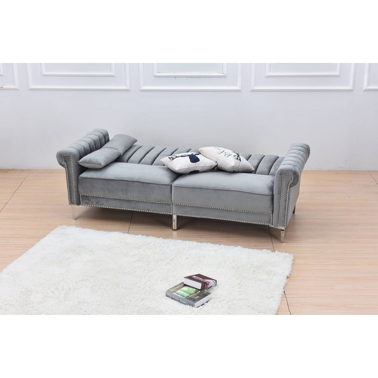 Legend Furniture Covertible Velvet Sofa Bed Sleeper