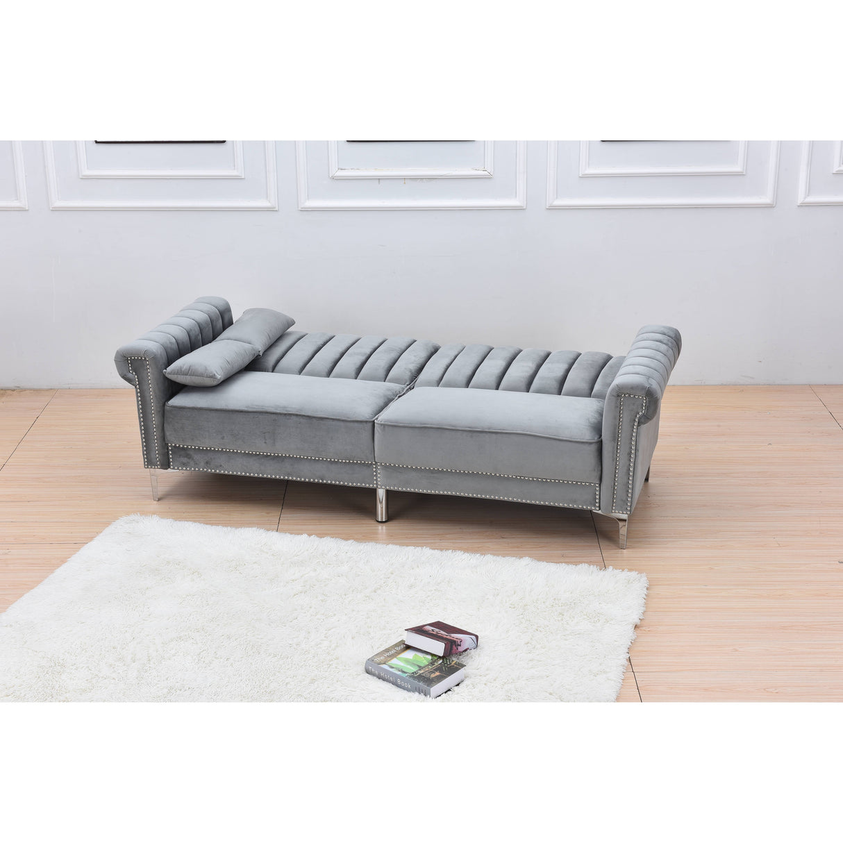 Legend Furniture Covertible Velvet Sofa Bed Sleeper