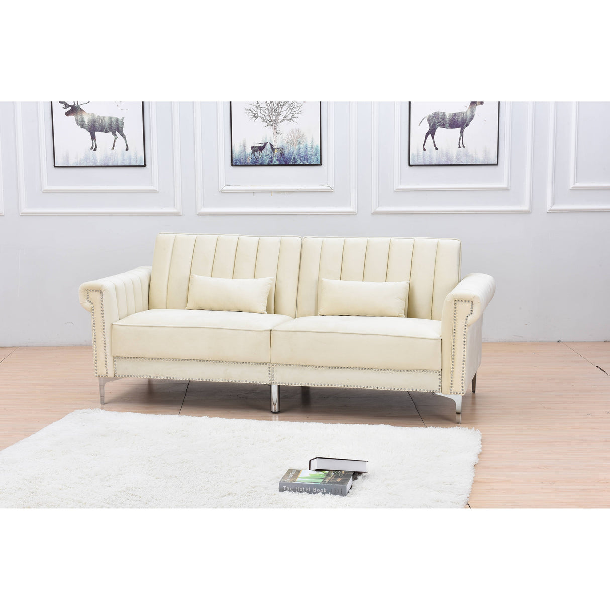 Legend Furniture Covertible Velvet Sofa Bed Sleeper