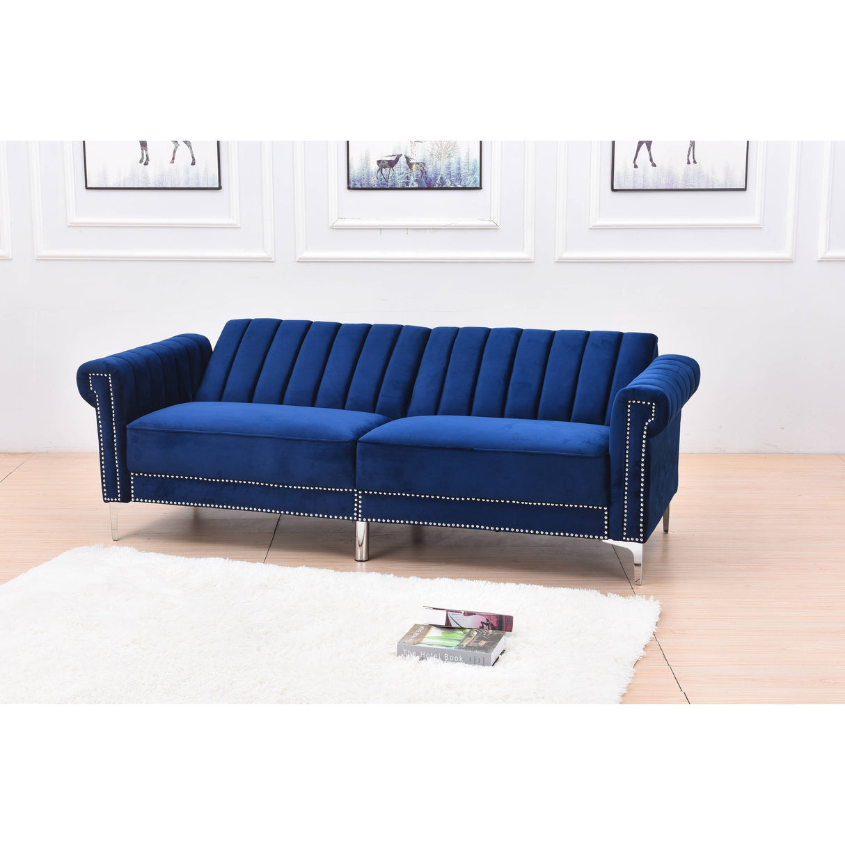 Legend Furniture Covertible Velvet Sofa Bed Sleeper