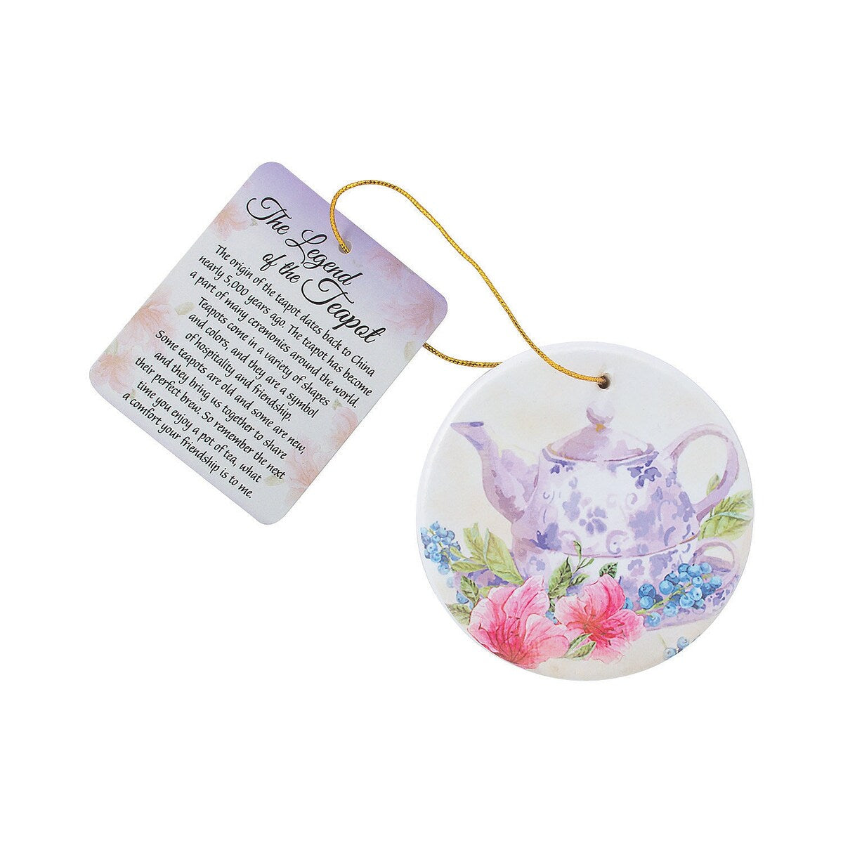 Legend Of The Teapot Ornament, Home Decor, 12 Pieces - 3 1/2"