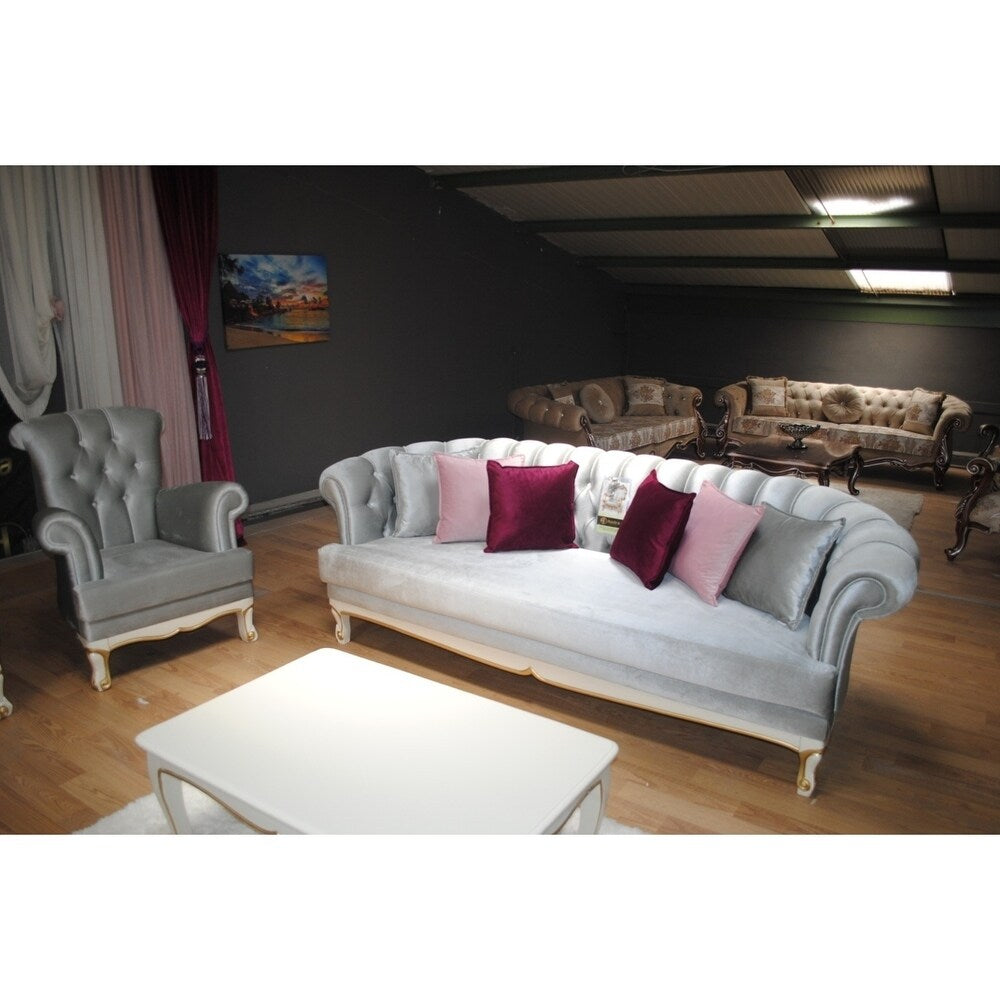 Lawtey Modern Avangarde Sofa, L. Blue