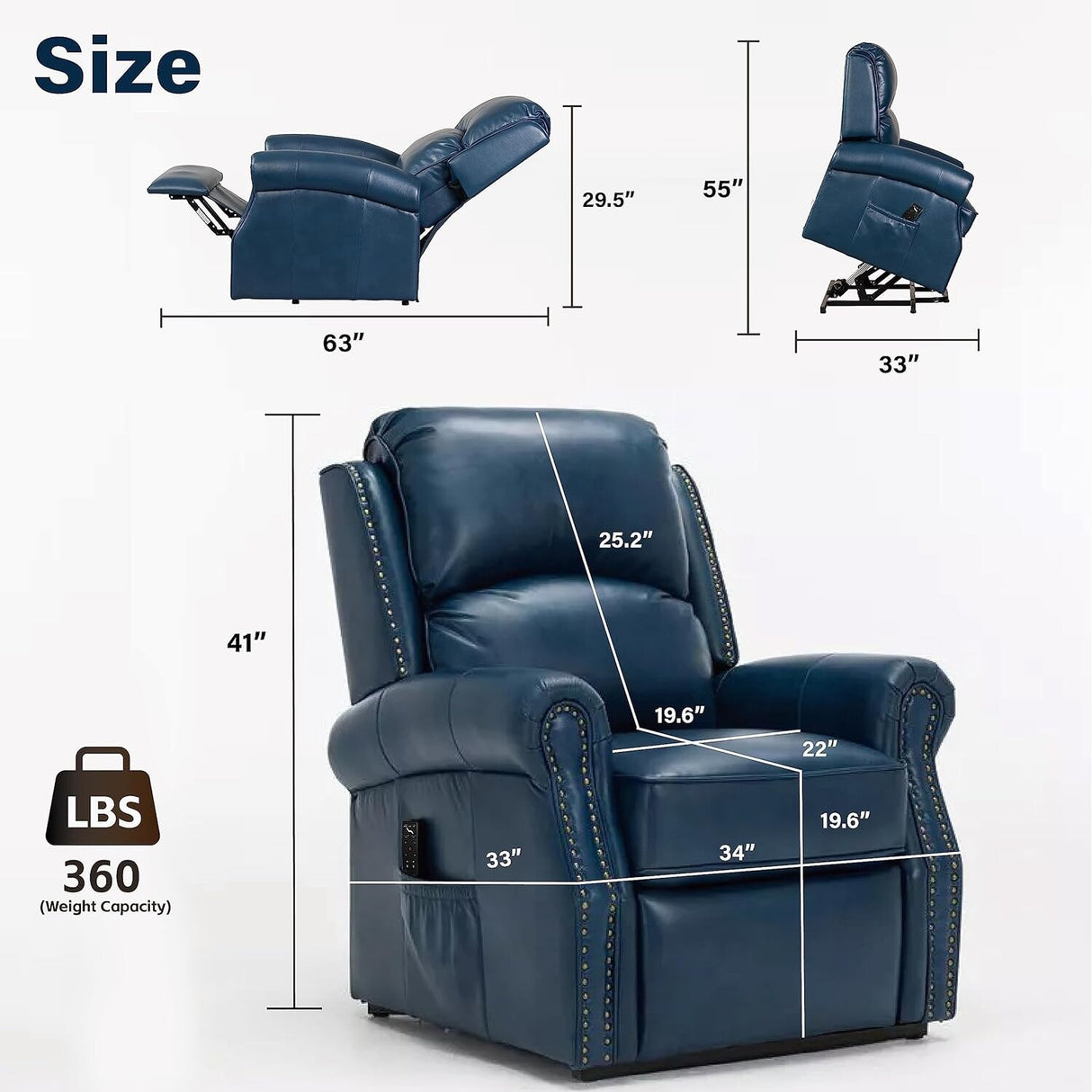 Lehboson Lift Chair Recliners, Electric Power Recliner Chair 