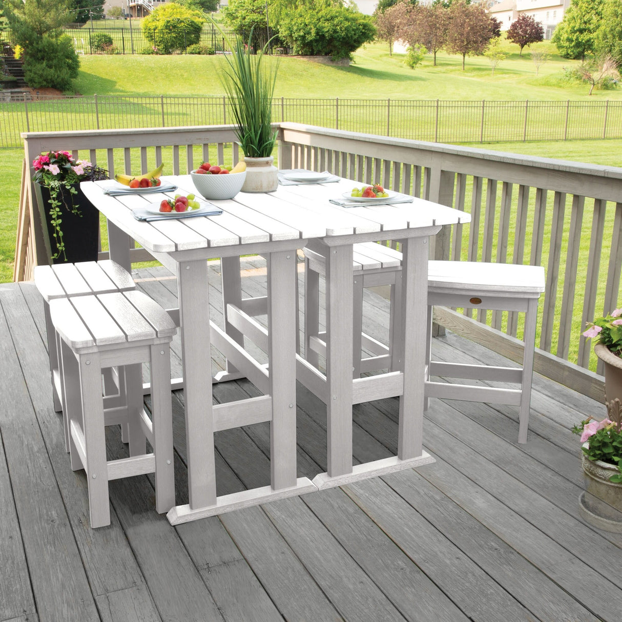 Lehigh 6-Piece Outdoor Balcony Set - Counter-height