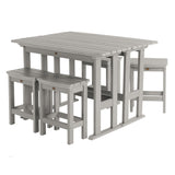 Lehigh 6-Piece Outdoor Balcony Set - Counter-height