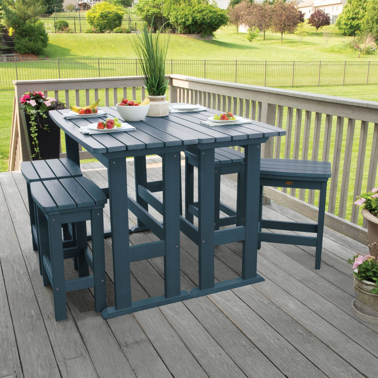 Lehigh 6-Piece Outdoor Balcony Set - Counter-height