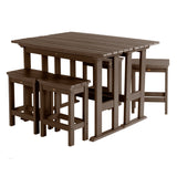 Lehigh 6-Piece Outdoor Balcony Set - Counter-height
