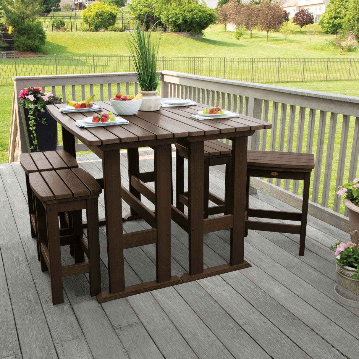 Lehigh 6-Piece Outdoor Balcony Set - Counter-height