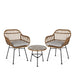 Lehrman Outdoor 2 Seater Faux Wicker Chat Set with Tempered Glass Table by Christopher Knight Home