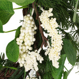 Leigh 25.5" Eucalyptus and Pine Artificial Wreath with Berries by Christopher Knight Home