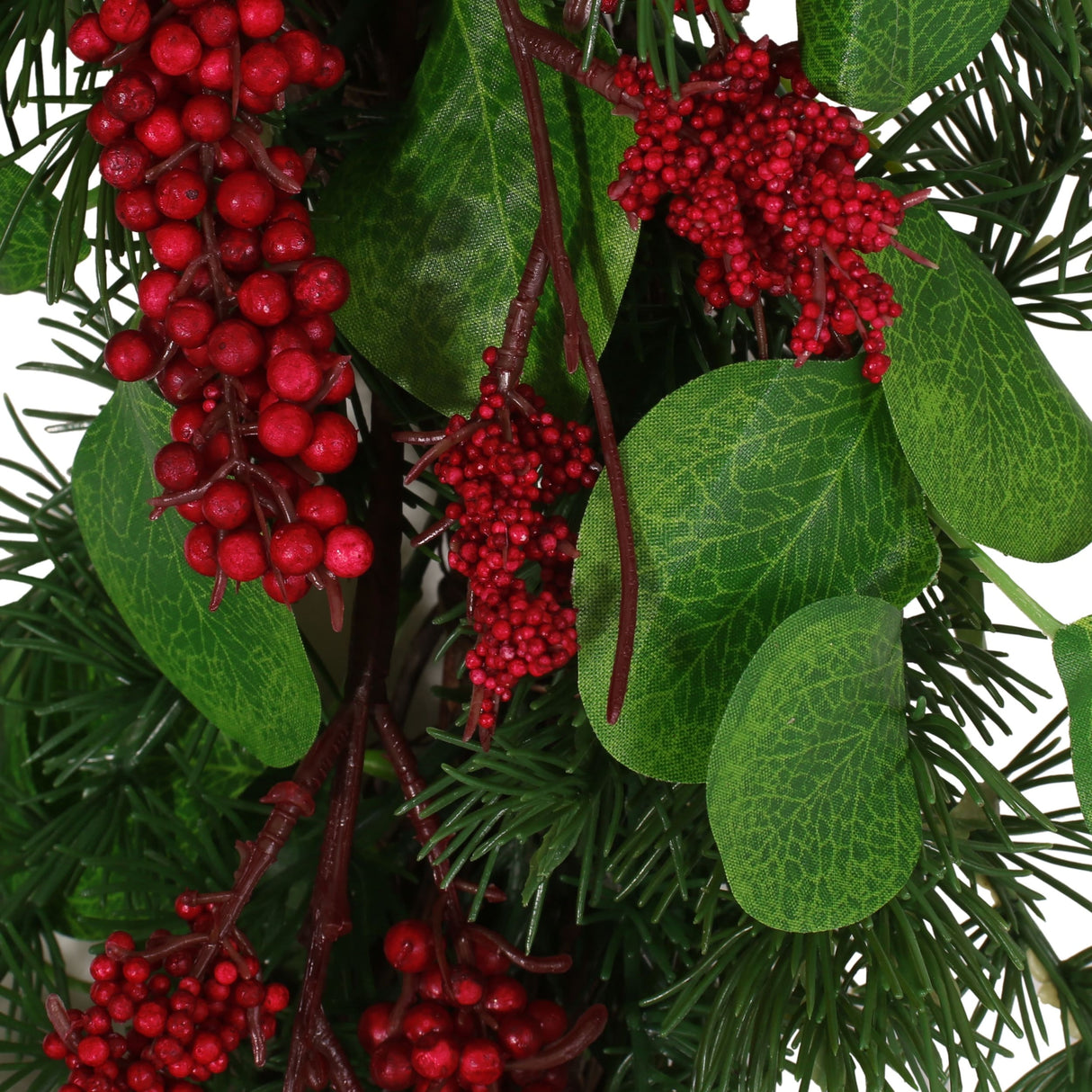 Leigh 25.5" Eucalyptus and Pine Artificial Wreath with Berries by Christopher Knight Home