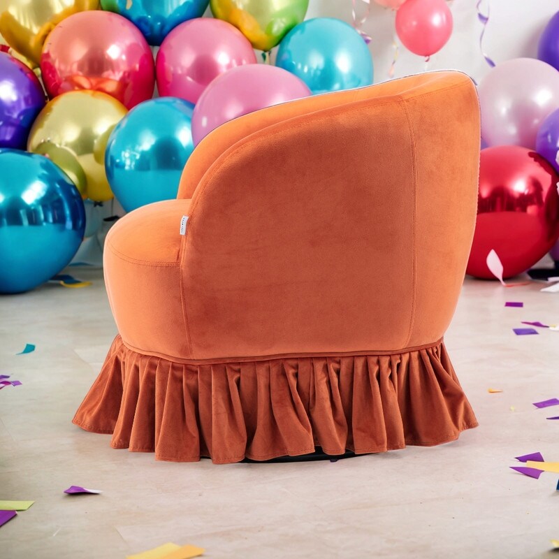 Leisure Arm Chair Vanity Stool Swivel Barrel Chair for Nursery, Hotel, Bedroom, Office, Lounge