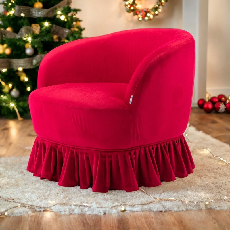 Leisure Arm Chair Vanity Stool Swivel Barrel Chair for Nursery, Hotel, Bedroom, Office, Lounge