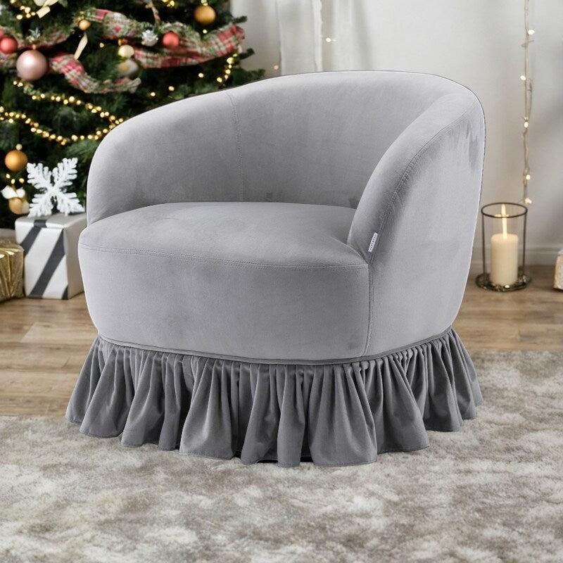 Leisure Arm Chair Vanity Stool Swivel Barrel Chair for Nursery, Hotel, Bedroom, Office, Lounge