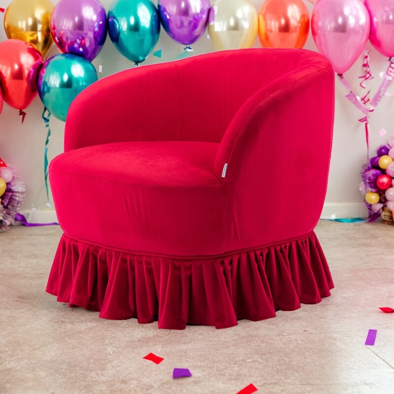 Leisure Arm Chair Vanity Stool Swivel Barrel Chair for Nursery, Hotel, Bedroom, Office, Lounge