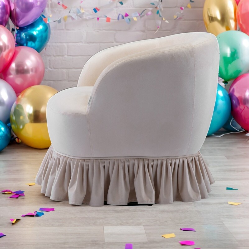 Leisure Arm Chair Vanity Stool Swivel Barrel Chair for Nursery, Hotel, Bedroom, Office, Lounge