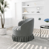 Leisure Arm Chair Vanity Stool Swivel Barrel Chair for Nursery, Hotel, Bedroom, Office, Lounge