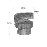Leisure Arm Chair Vanity Stool Swivel Barrel Chair for Nursery, Hotel, Bedroom, Office, Lounge