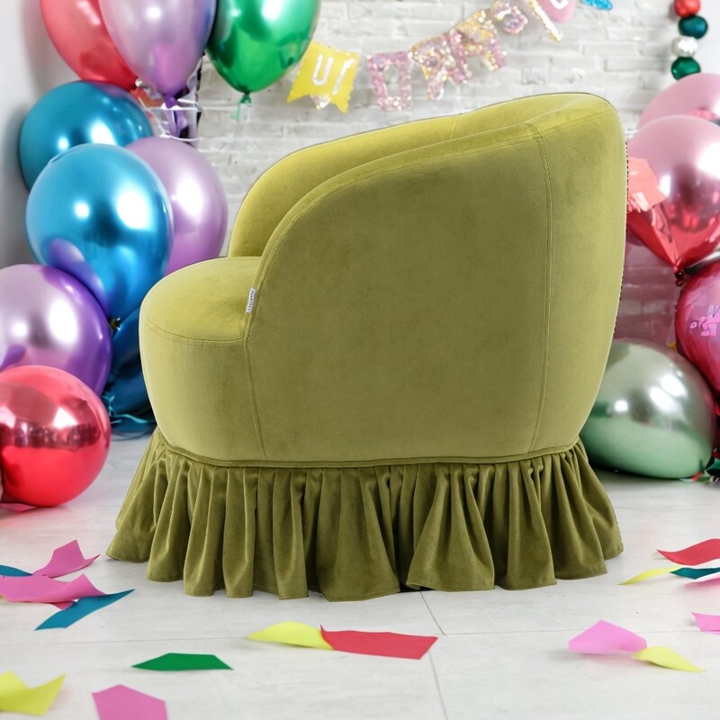 Leisure Arm Chair Vanity Stool Swivel Barrel Chair for Nursery, Hotel, Bedroom, Office, Lounge