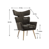 Leisure Fish Tail Accent Chair With Golden Feet