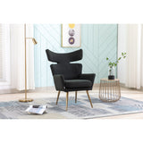 Leisure Fish Tail Accent Chair With Golden Feet