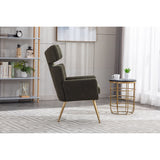 Leisure Fish Tail Accent Chair With Golden Feet