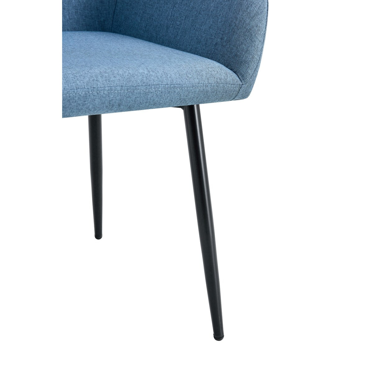 Leisure Modern Living Dining Room Accent Arm Chairs Club Guest with Strong Black Metal Legs,Set of 2
