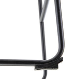 LeisureMod 29.9" Bar Stool With Black Iron Base & Footrest - Blue - 21"Dx19"Wx43"H