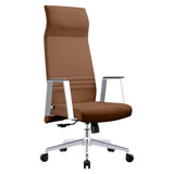 LeisureMod Aleen High-Back Office Chair with Swivel and Tilt