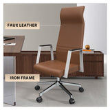 LeisureMod Aleen High-Back Office Chair with Swivel and Tilt