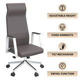 LeisureMod Aleen High-Back Office Chair with Swivel and Tilt