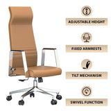 LeisureMod Aleen High-Back Office Chair with Swivel and Tilt