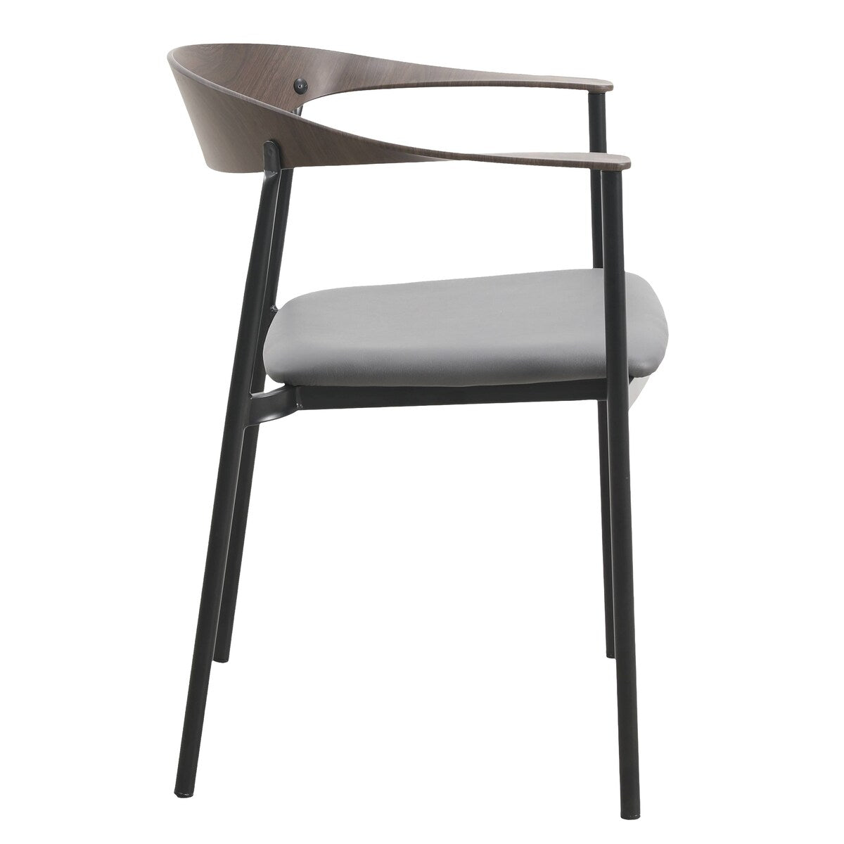 Leather Dining Chair with Stainless Steel Frame Set of 2 Kora Series