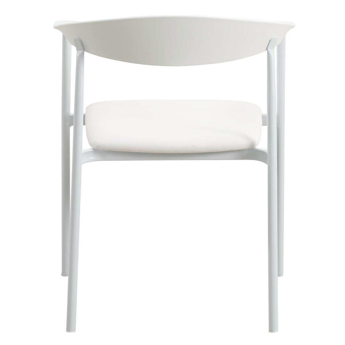 Leather Dining Chair with Stainless Steel Frame Set of 2 Kora Series