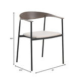 Leather Dining Chair with Stainless Steel Frame Set of 2 Kora Series