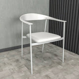 Leather Dining Chair with Stainless Steel Frame Set of 2 Kora Series