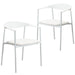 Leather Dining Chair with Stainless Steel Frame Set of 2 Kora Series