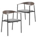 Leather Dining Chair with Stainless Steel Frame Set of 2 Kora Series