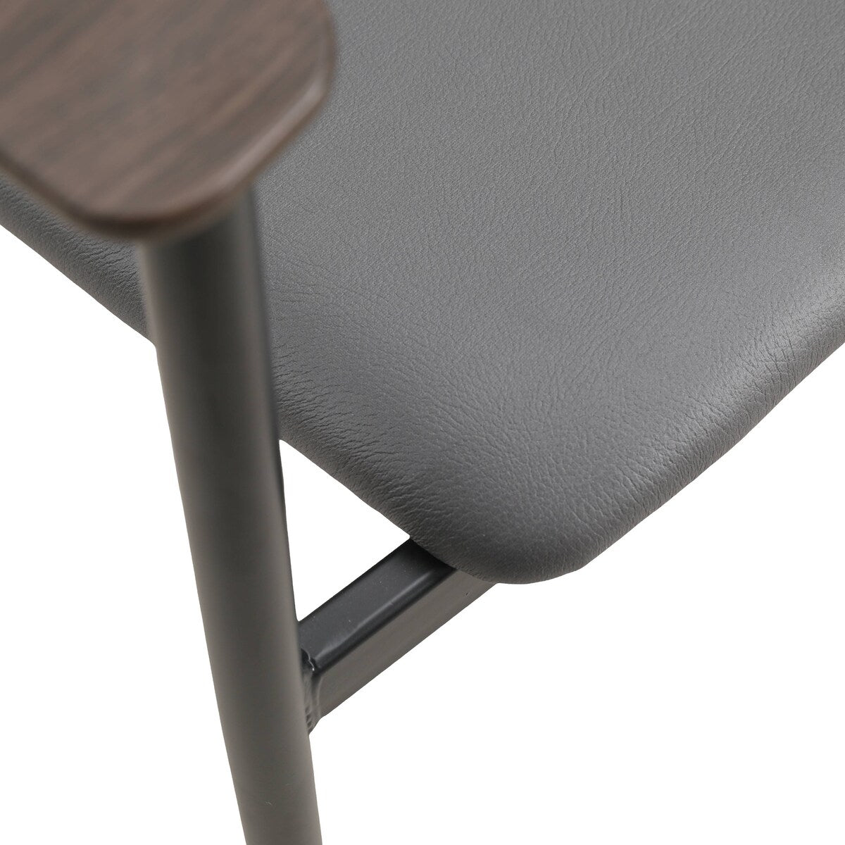 Leather Dining Chair with Stainless Steel Frame Set of 2 Kora Series