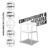 Leather Dining Chair with Stainless Steel Frame Set of 2 Kora Series