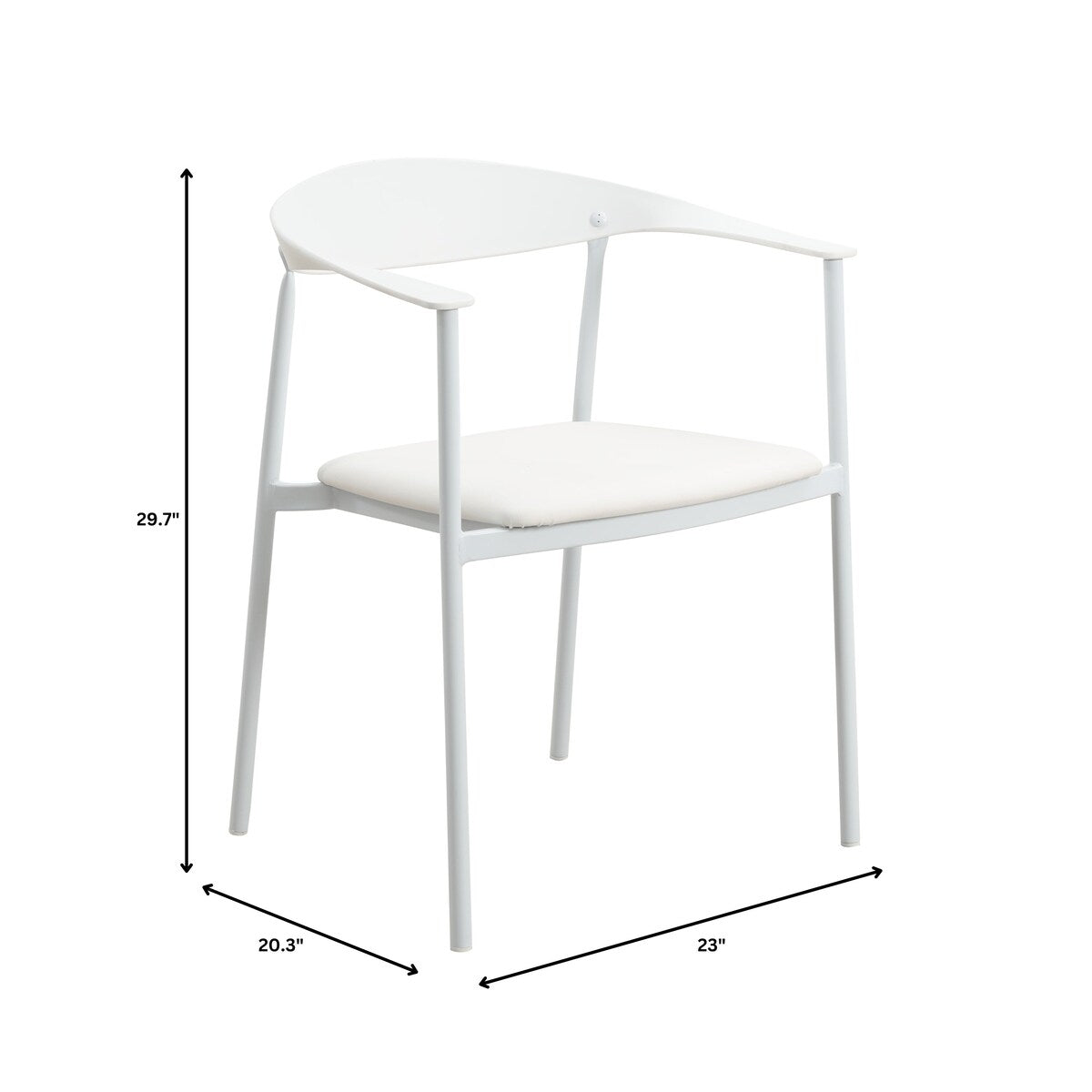 Leather Dining Chair with Stainless Steel Frame Set of 2 Kora Series