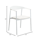 Leather Dining Chair with Stainless Steel Frame Set of 2 Kora Series