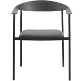 Leather Dining Chair with Stainless Steel Frame Set of 2 Kora Series