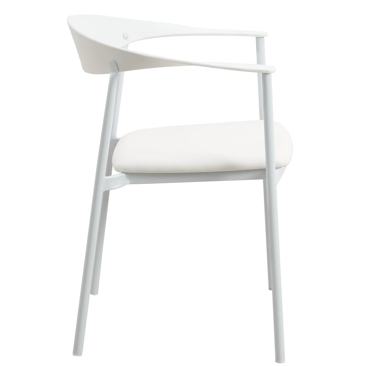 Leather Dining Chair with Stainless Steel Frame Set of 2 Kora Series